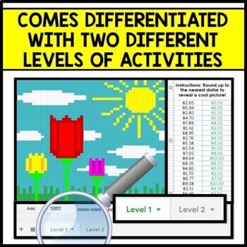 Life Skills - Money Dollar Up - Pixel Art - Google Sheets - Spring