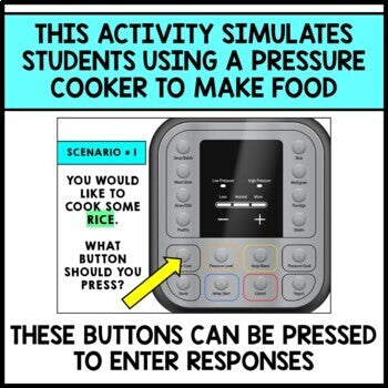 Life Skills - Cooking - Food Directions - Pressure Cooker - Recipes - Boom Cards
