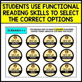 Life Skills - Coffee Maker - Cooking - Special Education - Kitchen BOOM CARDS