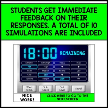 Life Skills - Laundry - Washing Machine Simulation - Special Education