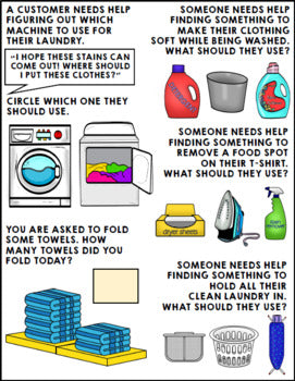 Job Skills - Life Skills Warm Ups - Vocational Skills - Laundry - Laundromat