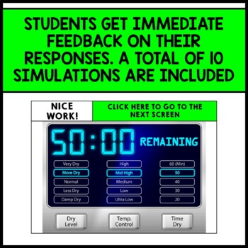 Life Skills - Laundry - Dryer Simulation - Special Education