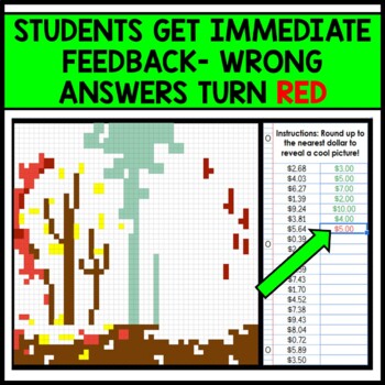 Life Skills - Money Dollar Up - Pixel Art - Google Sheets - Fall - Autumn