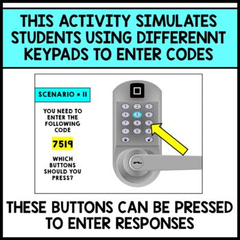 Life Skills - Independent Living - Adaptive Skills - Keypad Simulation