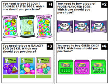 Life Skills - Shopping - Easter - Task Cards - Special Education