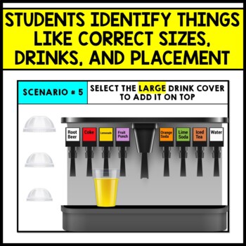 Life Skills - Drink Dispenser - Fast Food - Independent Living - Boom Cards