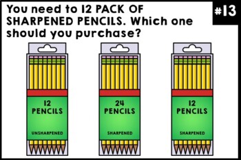 Life Skills Shopping - Back to School Task Cards - Special Education Boom Cards