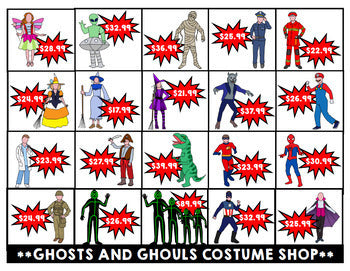 Life Skills - Halloween - Reading - Math - Costume Shopping
