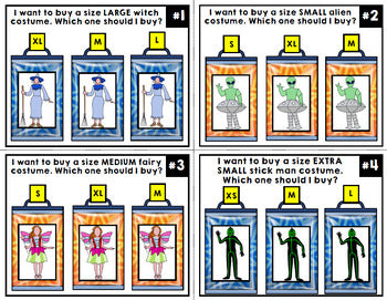 Life Skills - Halloween - Task Cards - Reading - Math - Costume Shopping