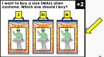 Life Skills - Halloween - GOOGLE Task Cards - Reading - Math - Costume Shopping