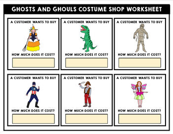 Life Skills - Halloween - Task Cards - Reading - Math - Shopping GOOGLE BUNDLE