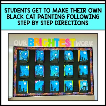 Halloween Art - Black Cat Directed Drawing - Reading Comprehension