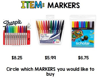 Back to School Budget - Special Education - Shopping - Life Skills - Money