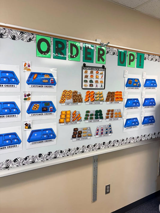 Life Skills - Interactive Bulletin Board - Complete the School Lunch Order