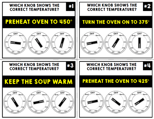 Life Skills Task Cards - Cooking - Using an Oven - Recipe - Food Prep