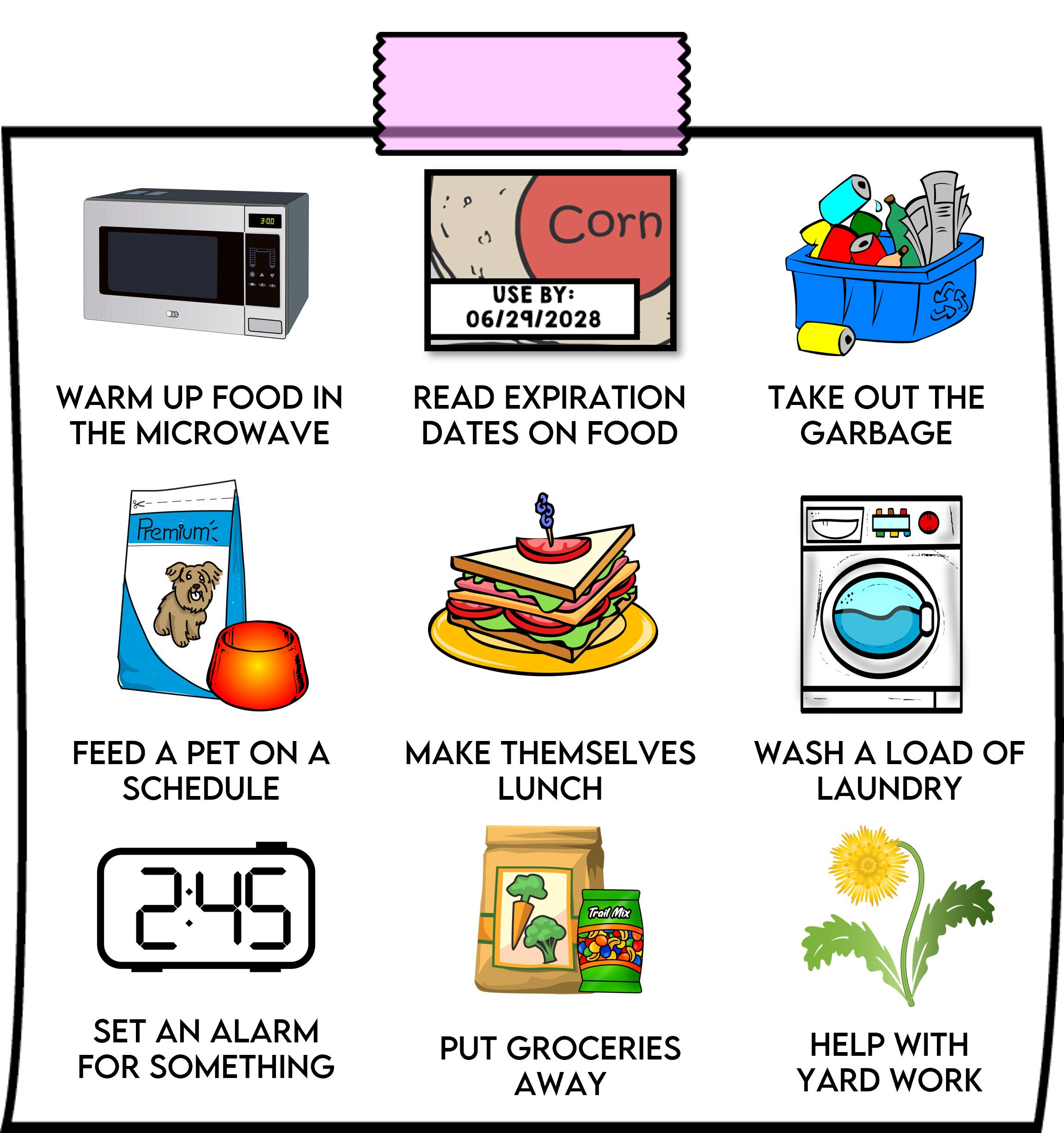 Summer Life Skills Ideas FREEBIE Life Skills Creations Summer life skills ideas freebie life skills creations