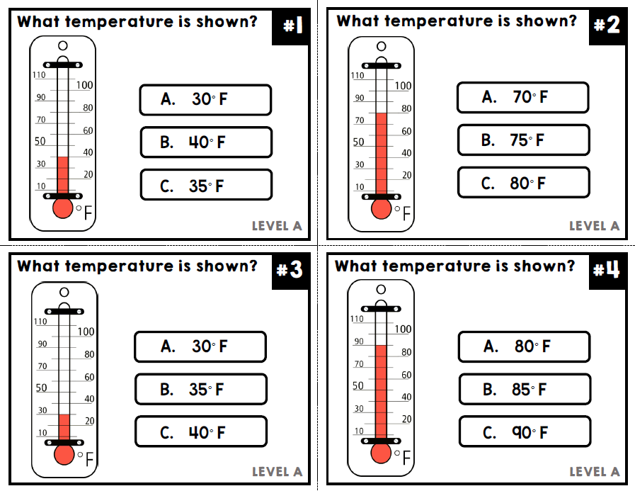 Thermometer Learning Telling Temperature - Thermometer - Life Skills - Special Education ...