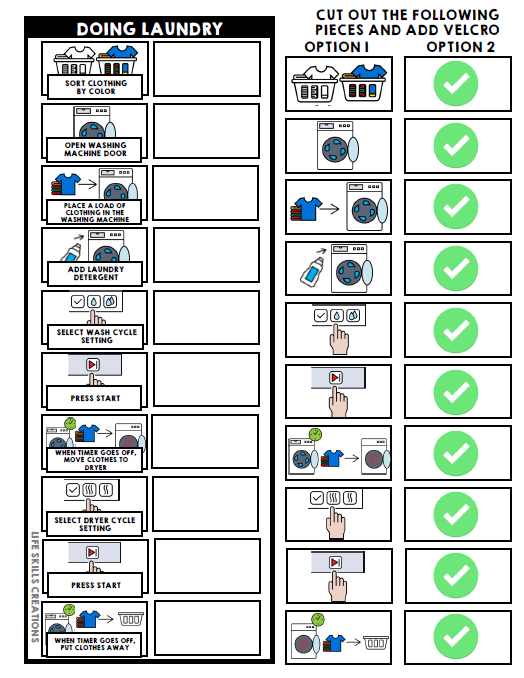 Life Skills - Visual Task Analysis - Laundry - Special Education – Life ...