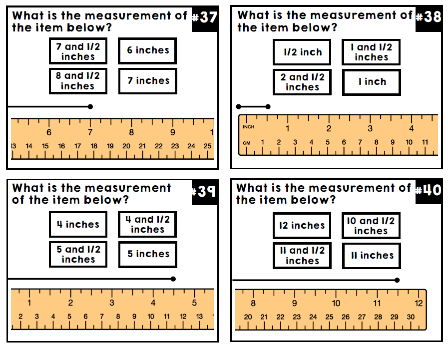 Measurement - Life Skills - Special Education - Math - Task Cards - Bundle
