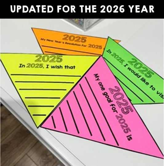 New Year's Resolutions - 2026 - Reading and Writing - Interactive Notebook