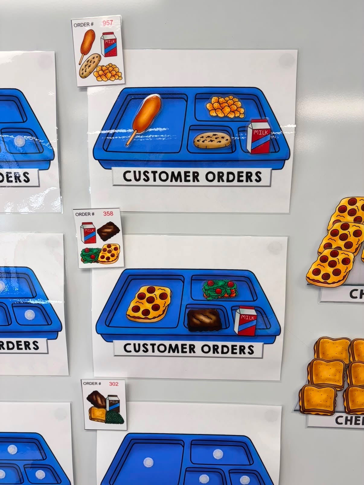 Life Skills - Interactive Bulletin Board - Complete the School Lunch Order