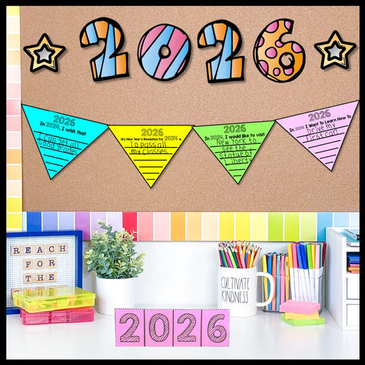 New Year's Resolutions - 2026 - Reading and Writing - Interactive Notebook