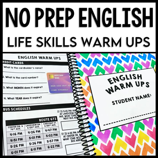 English Warm Ups - Life Skills - Daily Work - Bundle