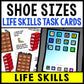 Job Skills Task Cards - Life Skills - Shoe Store - Reading - Math - GOOGLE