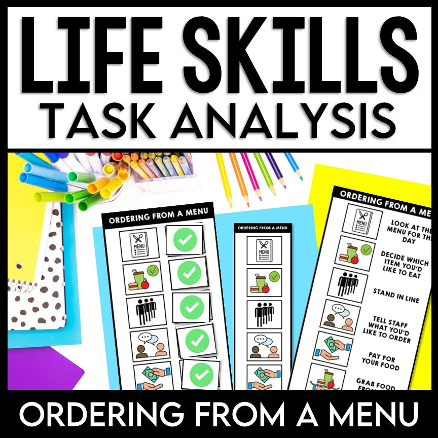 Life Skills Visual - Task Analysis - Ordering From a Menu - Special Ed ...