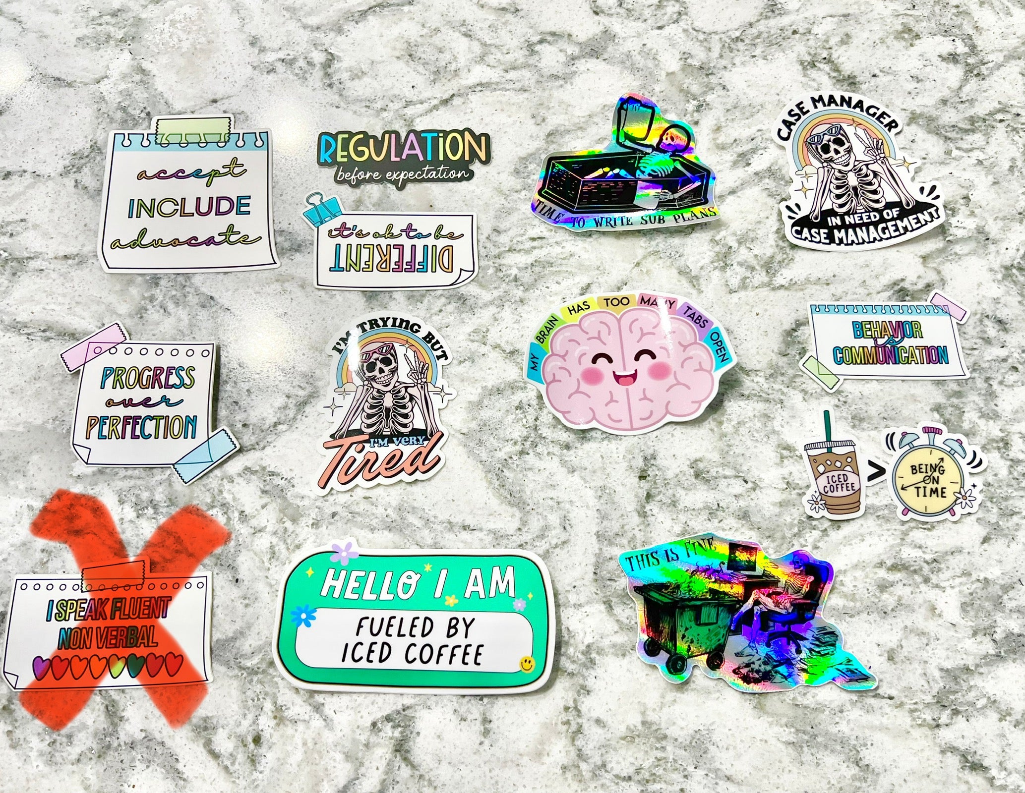 Custom YOU PICK Sticker Lot – Life Skills Creations