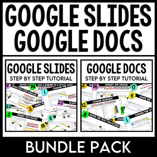Google Slides and Google Docs Tutorial BUNDLE