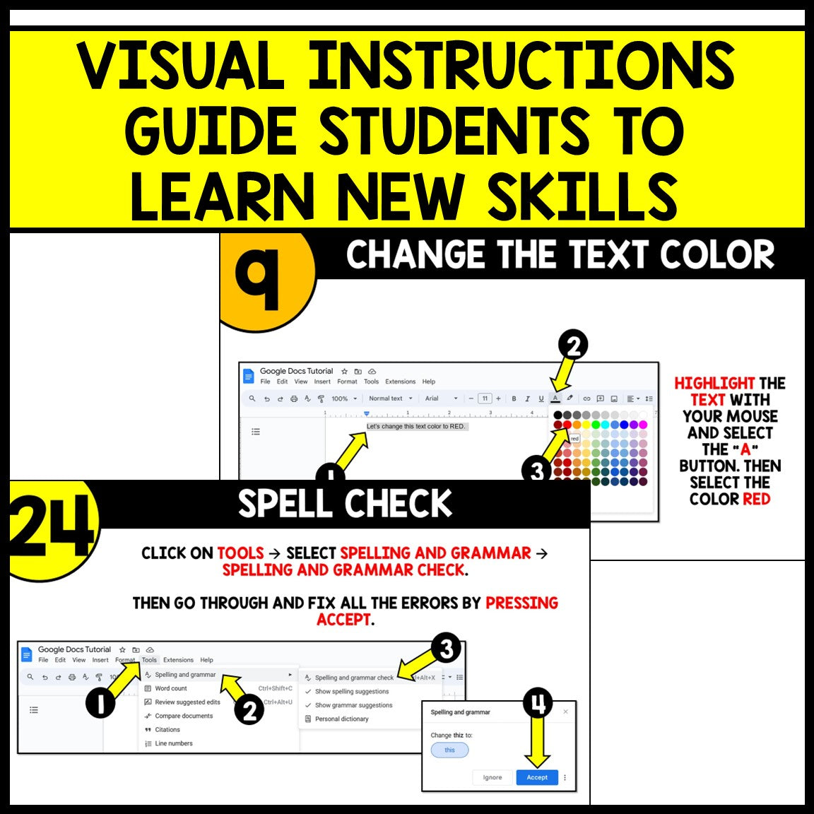 Google Slides and Google Docs Tutorial BUNDLE – Life Skills Creations