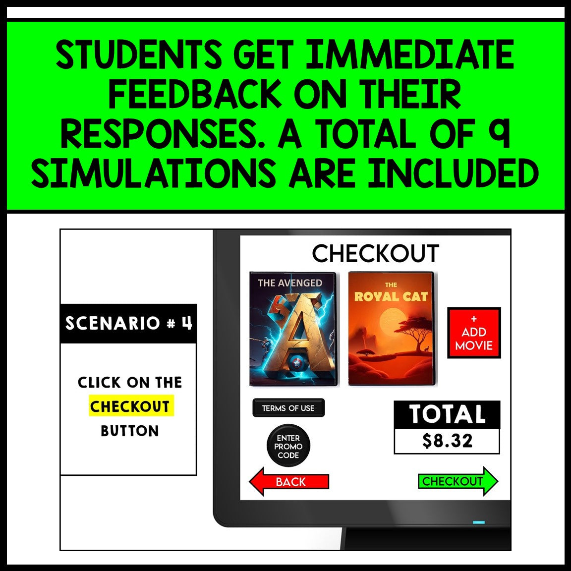 Life Skills - Movie Rental Kiosk Simulation - CBI - Special Education