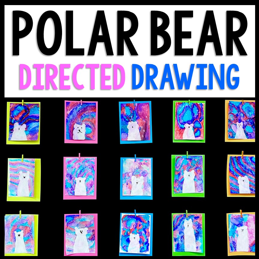 Winter Art Polar Bear Directed Drawing Reading Comprehension Life Winter art polar bear directed drawing reading comprehension life