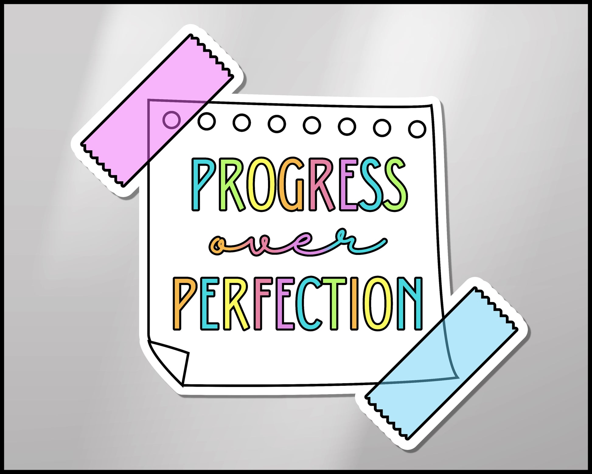 Progress Over Perfection Vinyl Sticker – Life Skills Creations