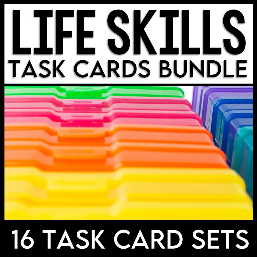 Life Skills - Task Cards Bundle - Cooking - Reading - Math - Money ...