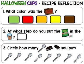Visual Recipes - Life Skills - Haunted Pudding Cup -Autism - Halloween - Cooking