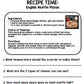 Life Skills - Recipe Comprehension - Cooking - Special Education - Unit One