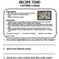 Life Skills - Recipe Comprehension - Cooking - Special Education - Unit Two