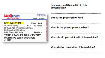 Life Skills - Special Education - Medicine Labels - Reading - Writing - Unit 3