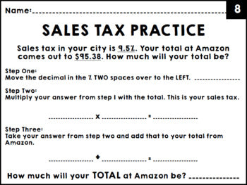 Life Skills Math, Money, and Reading: Sales Tax and Shopping