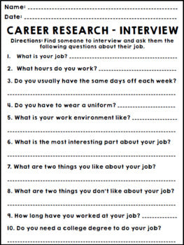 Life Skills Reading and Writing For Jobs: Career Research