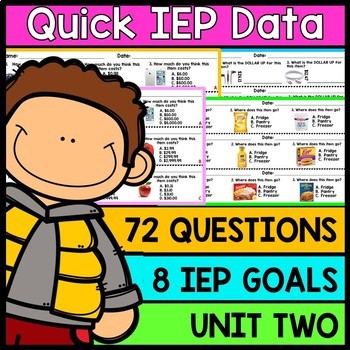 IEP Goal Assessments - PRINT & GO - Special Education - Life Skills -  Unit 2
