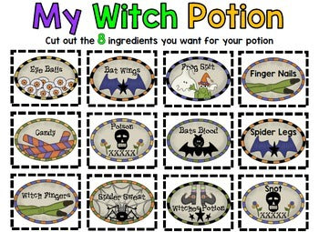 Halloween - Special Eduction - Life Skills - Witch Potion