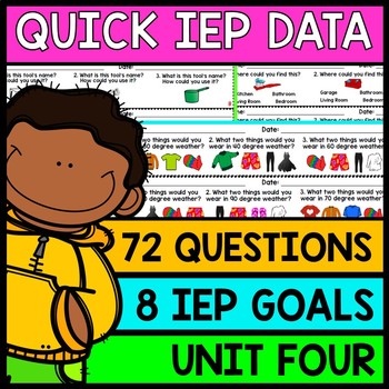 IEP Goal Assessments - PRINT & GO - Special Education - Life Skills - Unit 4