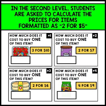 Grocery Shopping - Life Skills - Special Education - Task Cards  - Math