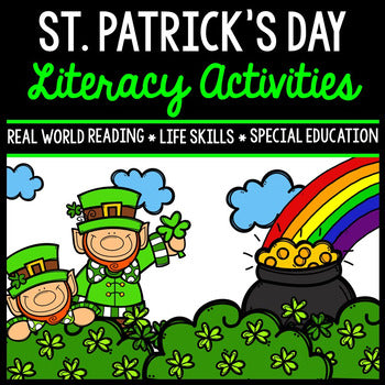 St. Patrick's Day Literacy - Special Education - Print & Go - Life Skills - ELA