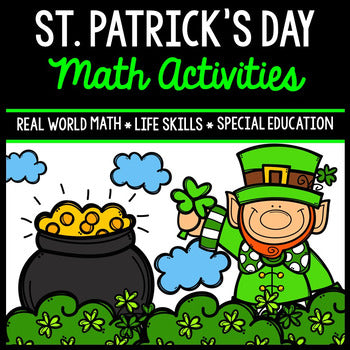 St. Patrick's Day Math - Special Education - Print & Go - Life Skills - March