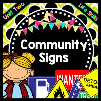 Life Skills - Reading - Community / Safety Signs - Special Education - Unit 2
