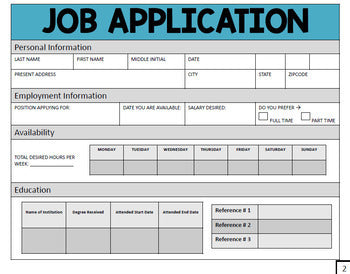 Filling Out Forms - Life Skills - Reading - Writing - Special Education - Unit 2